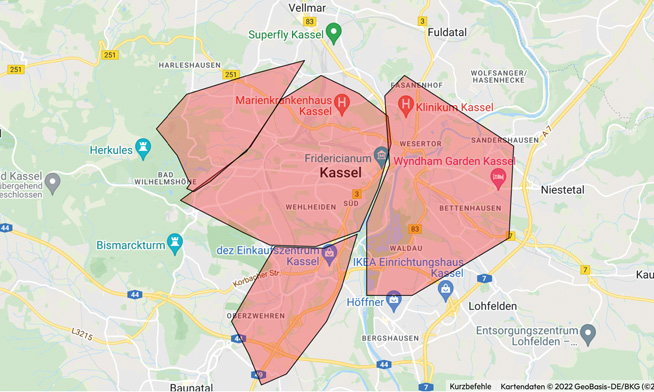 Setting travel costs using a Google map