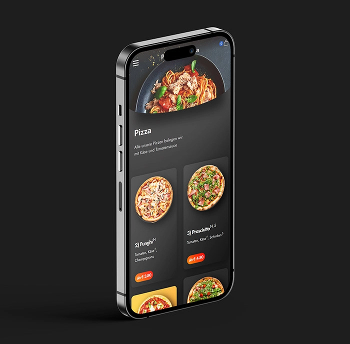 Demo-Shop Graphite: elegant dunkles Design für Steak, Burger und Pizza
