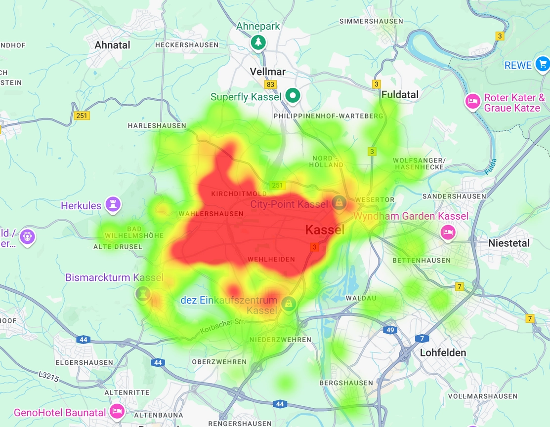 AI customer heatmap: see where you deliver